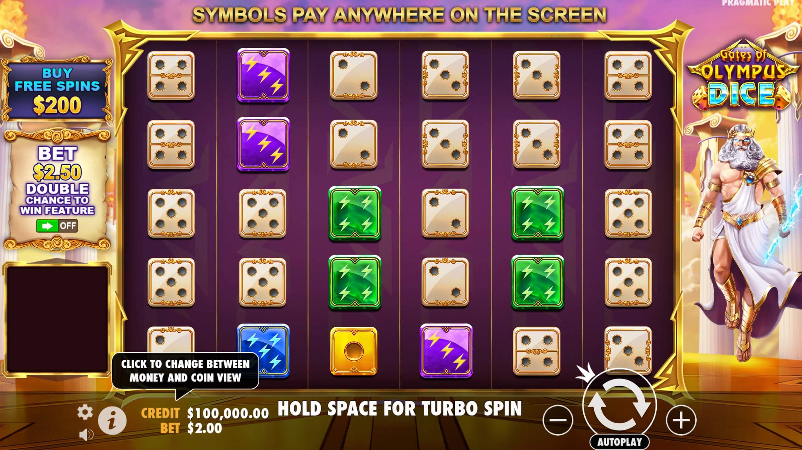 Gates of Olympus Dice slot image